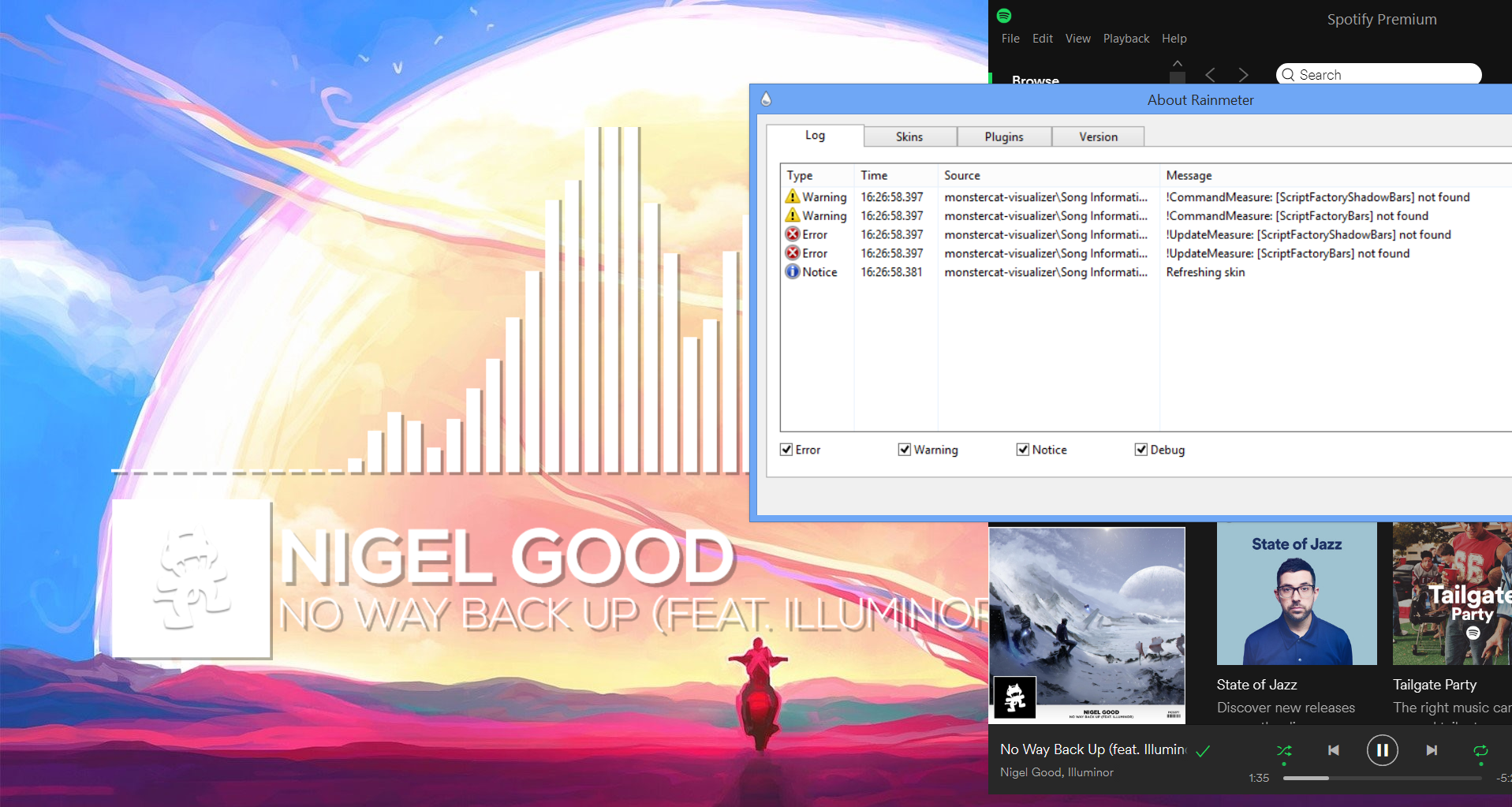how to make an audio visualizer for spotify